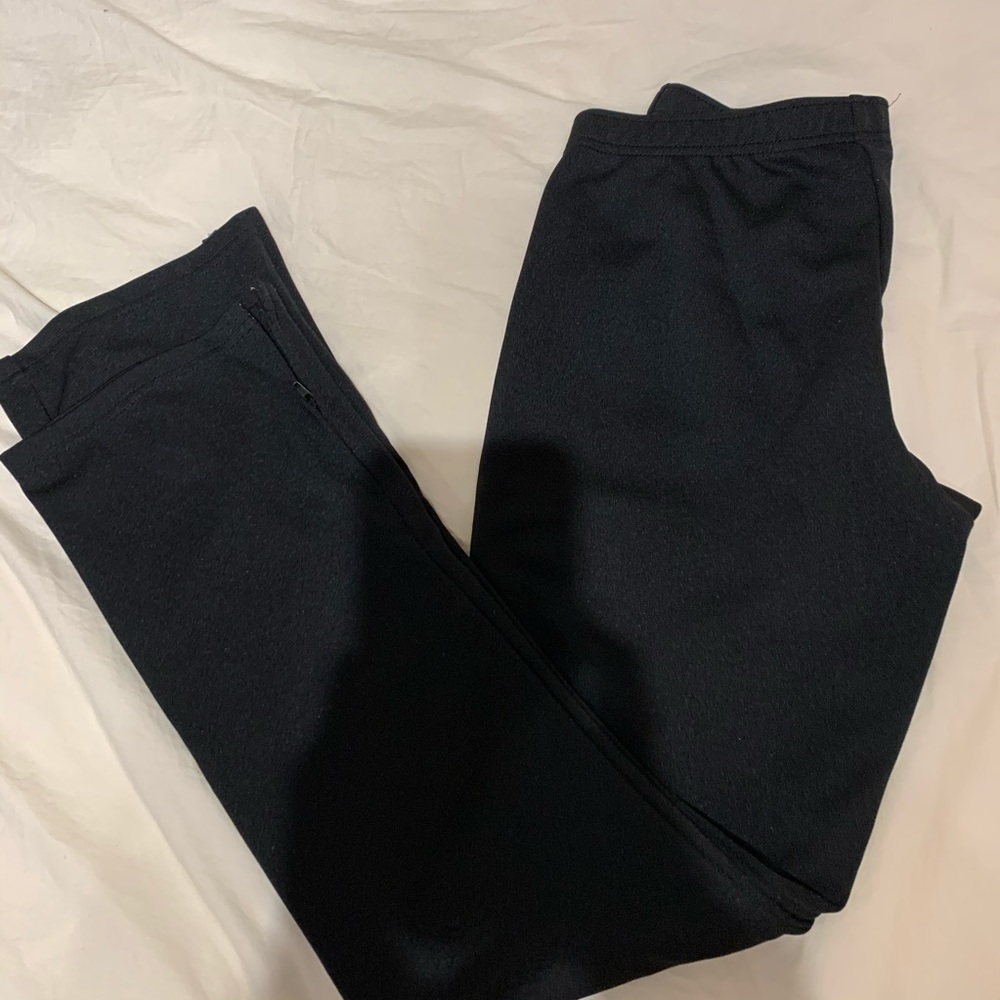 Black sweats with zippers